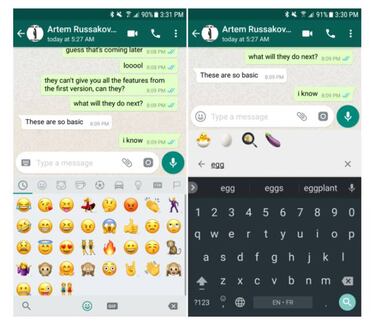 Nuevas funciones de WhatsApp: buscador de emojis y fuentes
