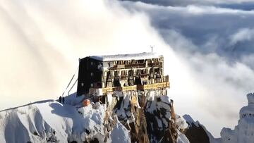 Capanna Regina Margherita, el hotel más alto de Europa, en los Alpes italianos.