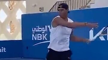 Rafa Nadal est¨¢ de vuelta: ya entrena al m¨¢ximo nivel en su academia en Kuwait