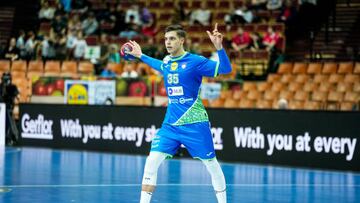 Domen Makuc, en el Mundial con Eslovenia.