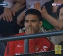 La reacción de Falcao por la 'atajada' de un defensa del Mónaco