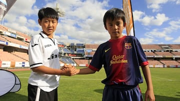 Kangín Lee y Takefusa Kubo, con 12 años.