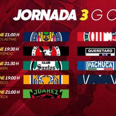 Liga MX: Fechas y horarios del Guardianes 2021, Jornada 3
