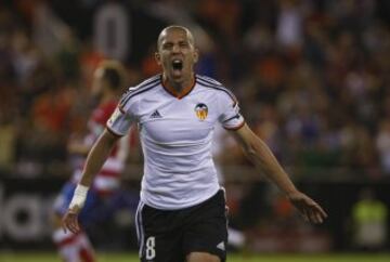 3-0. Feghouli celebró el tercer tanto.