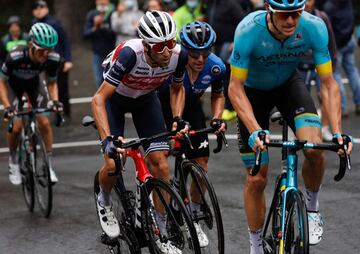 Jakob Diemer Fuglsang, Domenico Pozzovivo y Vincenzo Nibali.