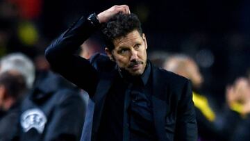 Simeone durante el partido contra el Borussia Dortmund.