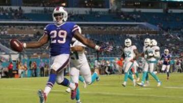 Karlos Williams, corredor de los Buffalo Bills, excelente apuesta para fantasy esta semana.
