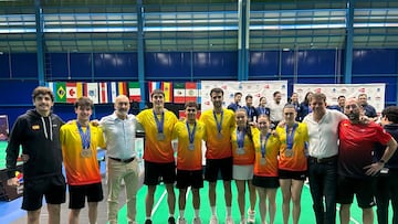 Imagen de la selección española de bádminton en el Campeonato Iberoamericano de El Salvador