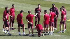 El Atleti se entrena sin Torres
