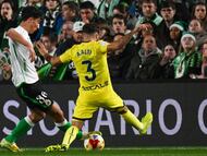 Sergio Martínez, del Racing, contra el Villarreal.