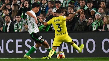 Sergio Martínez, del Racing, contra el Villarreal.