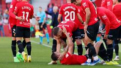 PALMA DE MALLORCA, 16/03/2024.- Los jugadores del Mallorca celebran su primer gol durante el partido de LaLiga disputado entre el RCD Mallorca y el Granada disputado este sábado en el estadio de Son Moix de la capital balear. EFE/Cati Cladera
