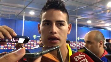 James en zona mixta