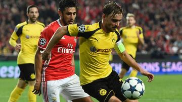 El Dortmund se atasca en ataque y el Benfica lidera la serie