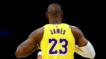 LeBron James #23 of the Los Angeles Lakers