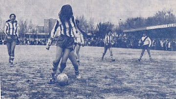 Primer partido de f&uacute;tbol femenino en Espa&ntilde;a