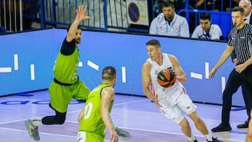 Jaycee Carroll, del Real Madrid, en el derbi ante el Urbas Fuenlabrada.