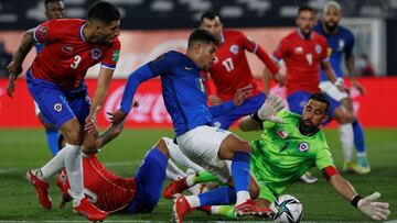 Un gol de Ribeiro da la victoria a Brasil frente a Chile