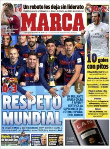 Portadas de la prensa mundial