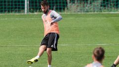 Jos&eacute; Mari, en un entrenamiento con el C&aacute;diz.