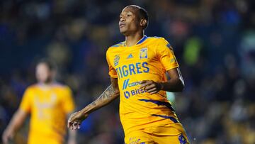 Luis Quiñones durante un partido con los Tigres