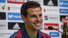 C&eacute;sar Azpilicueta, en rueda de prensa.