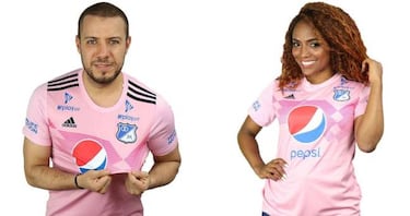 Millonarios lanza su nueva camiseta rosada