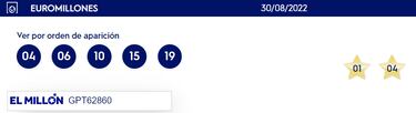 Euromillones: comprobar los resultados del sorteo de ayer, martes 30 de agosto