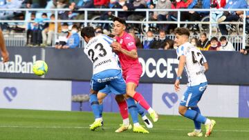 Escassi Dani Lorenzo, durante el Málaga - Leganés.