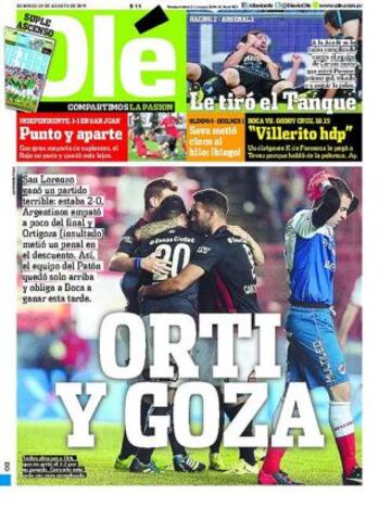 Portadas de la prensa deportiva