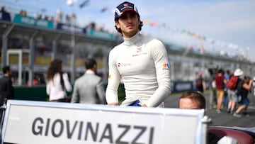 Antonio Giovinazzi, reserva de Ferrari y debutante con Sauber, durante el GP de Australia.