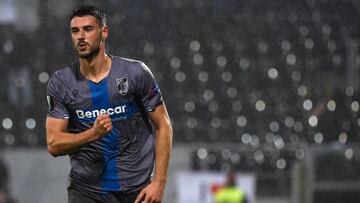 Andre Pereira celebrando un gol con el Vitoria Guimaraes.