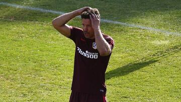 Simeone durante un entrenamiento.