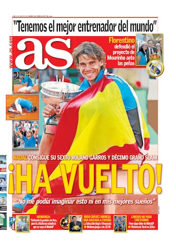 Rafa Nadal a través de las portadas de As