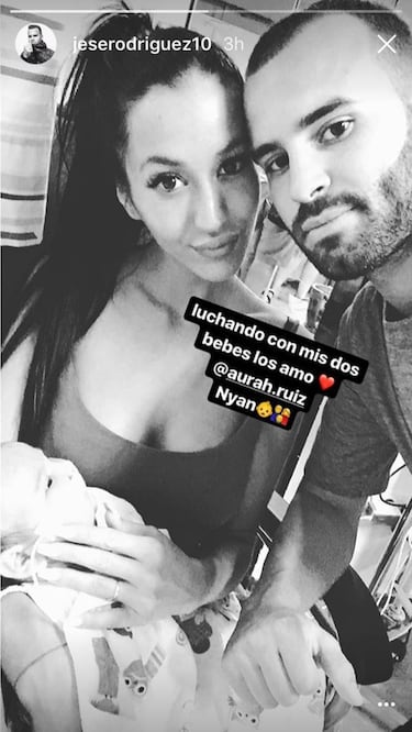 Jesé se vuelca con Aurah y su hijo prematuro Nyan