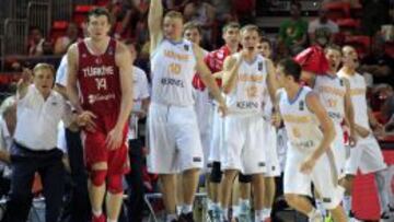 La selección ucraniana, durante el último Mundial.