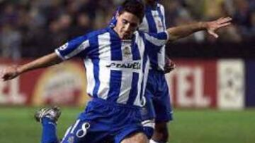 Victor durante un partido con el Deportivo.