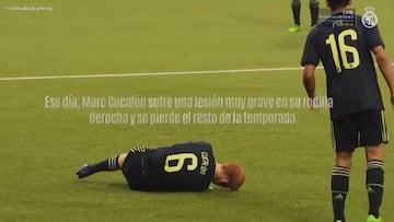 La jugada en la que Marc Cucalón se lesionó en 2022 y acaba dejando el fútbol