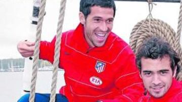 <b>LEJOS DEL ATLETI. </b>Luis García y Miguel en el viaje a Finlandia.