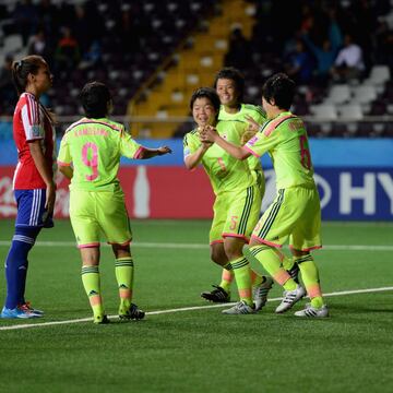 Japón es una potencia mundial en categorías femeninas y lo demostró en aquella edición en centroamérica. Las posteriormente monarcas del certamen tuvieron en Hina Sugita a la figura del encuentro, quien logró un triplete.