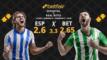 RCD Espanyol vs. Real Betis: horario, dónde ver, pronósticos y clasificación