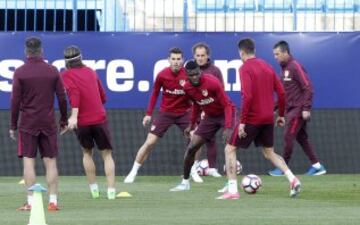 El Atleti entrena pensando en la Real Sociedad