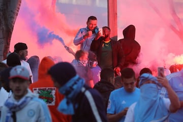 Batalla campal entre los ultras del Marsella y la policía