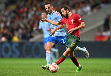 Pablo Sarabia y Bernardo Silva.