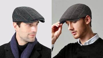 Boina vintage para hombre en color gris con hebilla ajustable disponible en Amazon.