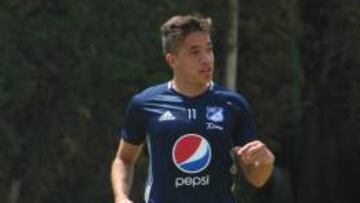 Maxi N&uacute;&ntilde;ez sum&oacute; su quinto gol en el f&uacute;tbol profesional colombiano. 