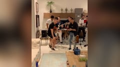 El divertido duelo de bailes entre James y Teo Gutiérrez