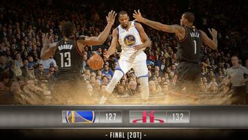 ¡Partidazo! Rockets ganan en dos prórrogas a los Warriors