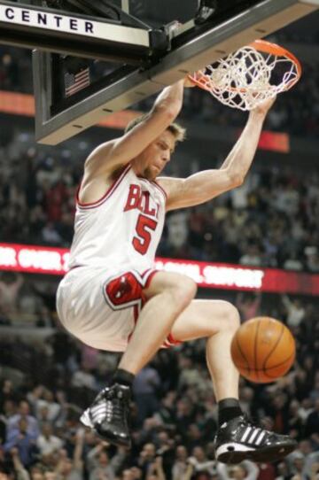 Andréss Nocioni con los Chicago Bulls, jugó durante cinco temporadas con los Chicago Bulls