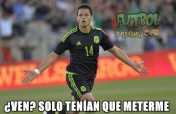 Chicharito salvó la noche del 'Tri' y se llevó los memes contra Chile